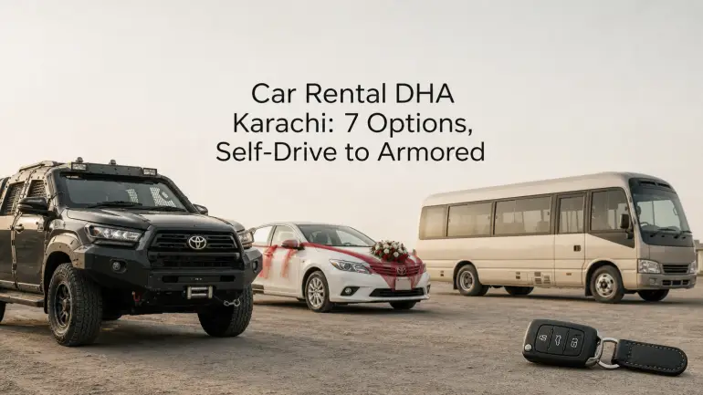 Car Rental DHA Karachi: 7 Options, Self-Drive to Armored